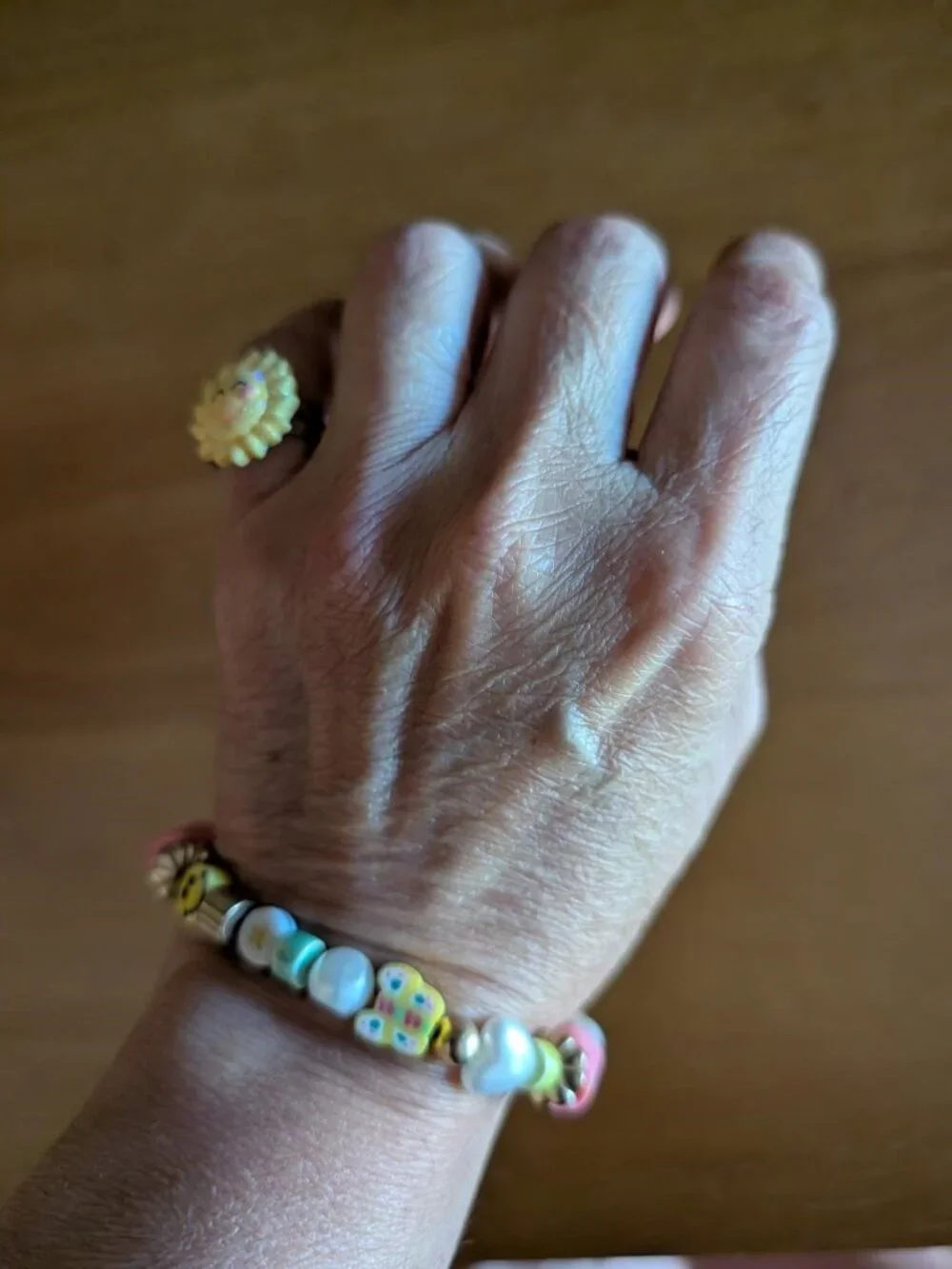 Multicolor Jewelry Set: Necklace, Stretch Bracelet, Earrings, Ring